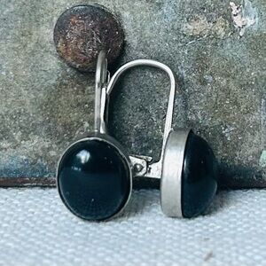 Antique Onyx Earrings